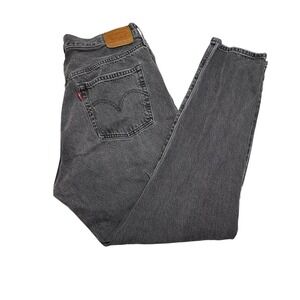 Levi's Premium Distressed Black Gray Button Fly Jeans‎ W31 L28 Big E Retro